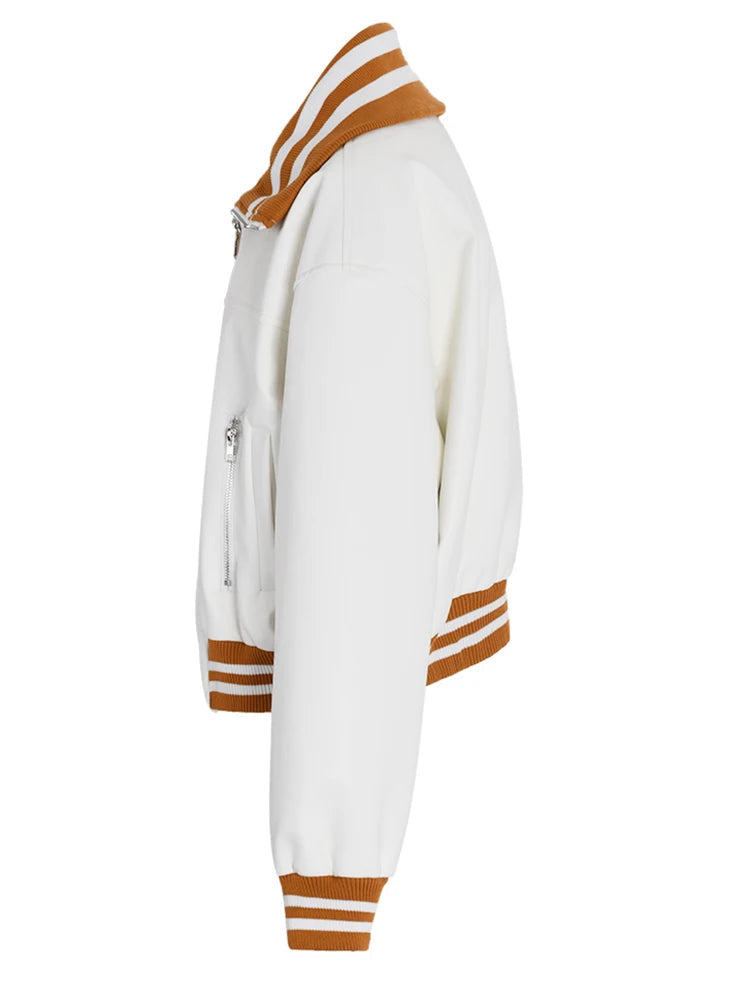 Color-Block PU Leather Jacket, Soho | Women - BYMANYC ® New York