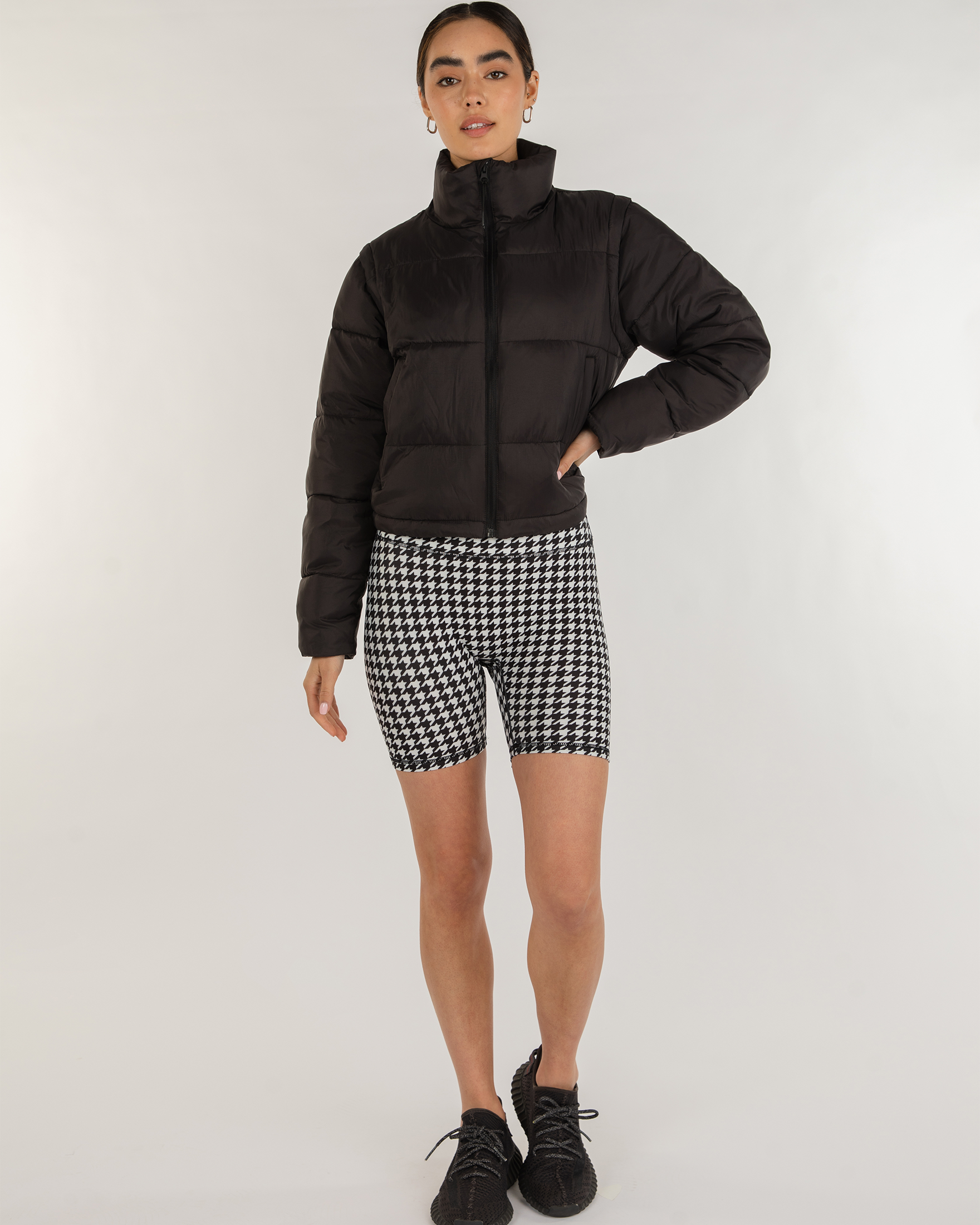 On the Go Puffer Convertible Jacket Vest